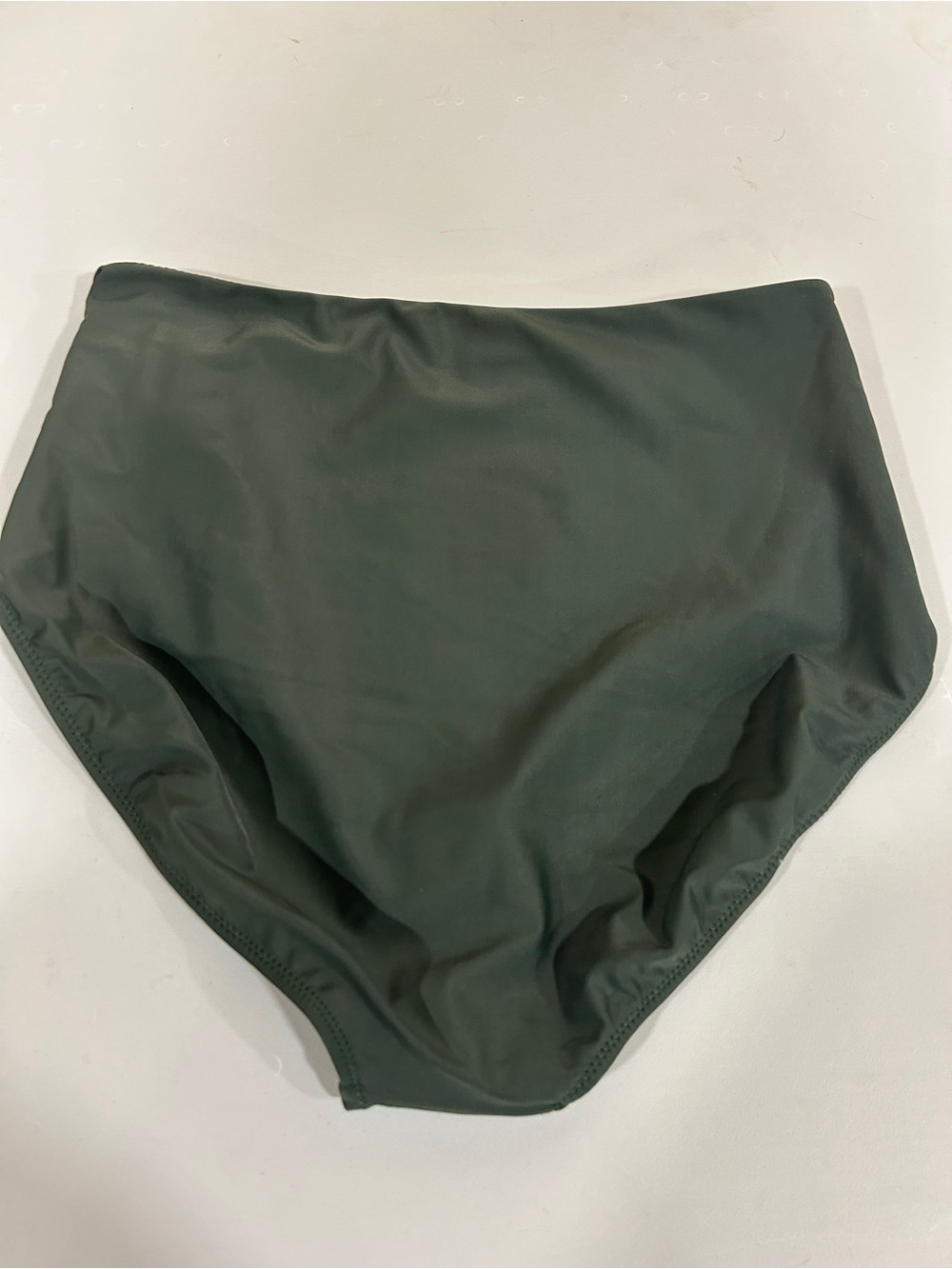 Janela Bay High-Waist Bikini Bottom - Forest Green - Picture 5 of 6